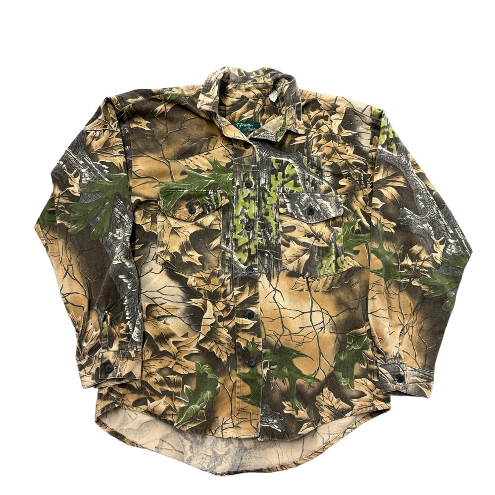 Vintage Real Tree Mossy oak like Camo Button down